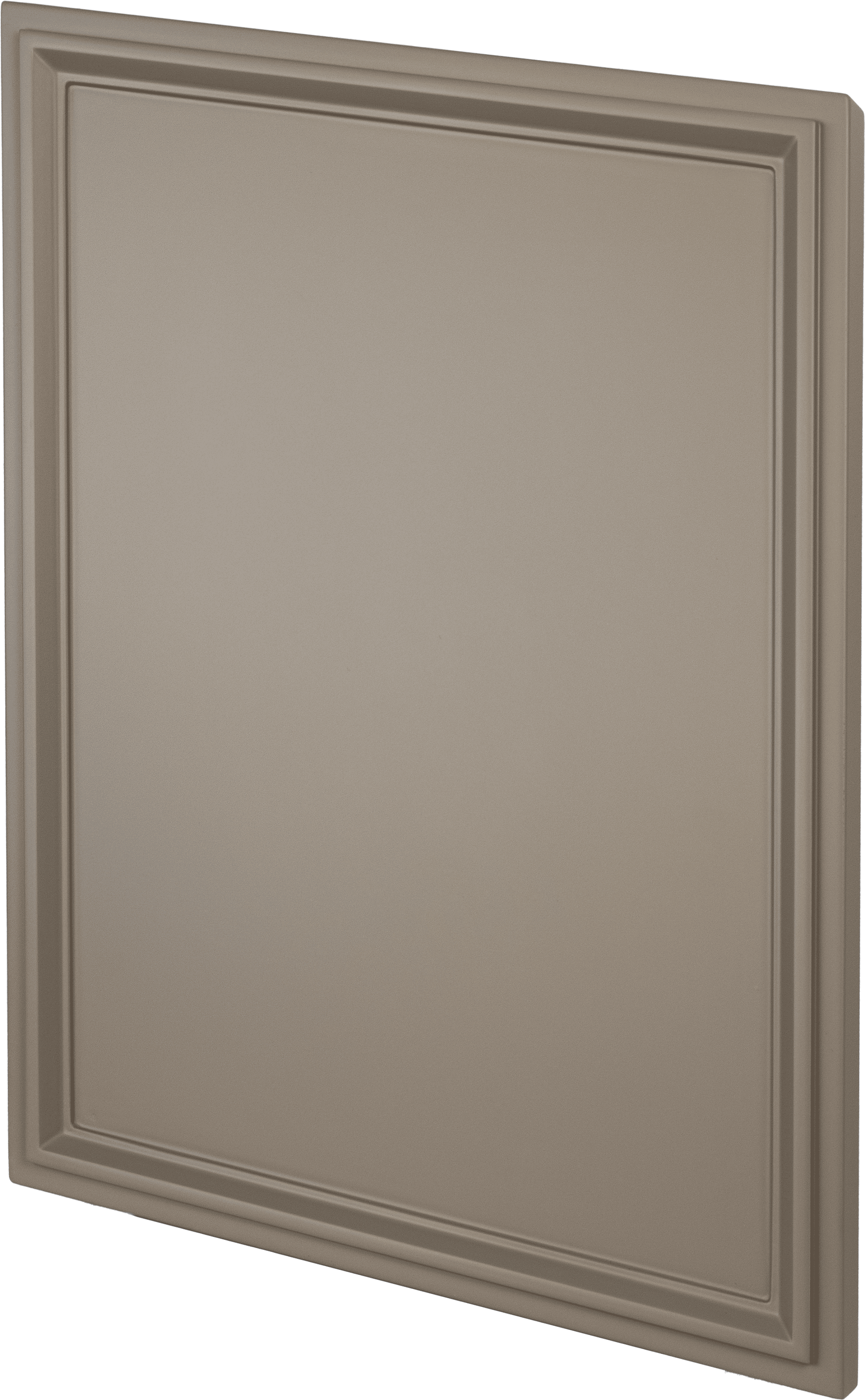 Puerta de cocina con acabado en color beige mate y molduras decorativas