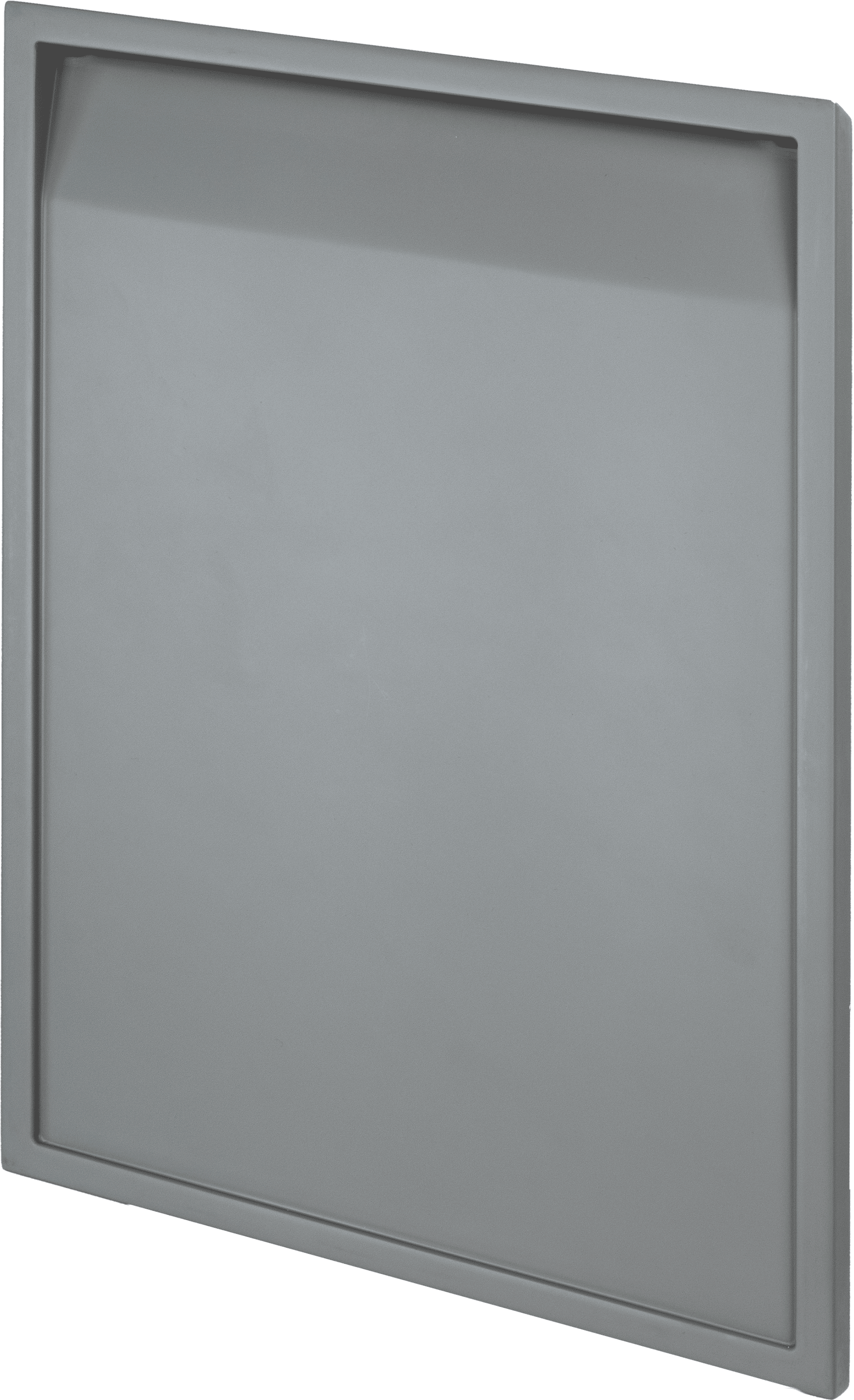 Frente de mueble de cocina en color gris con un acabado liso